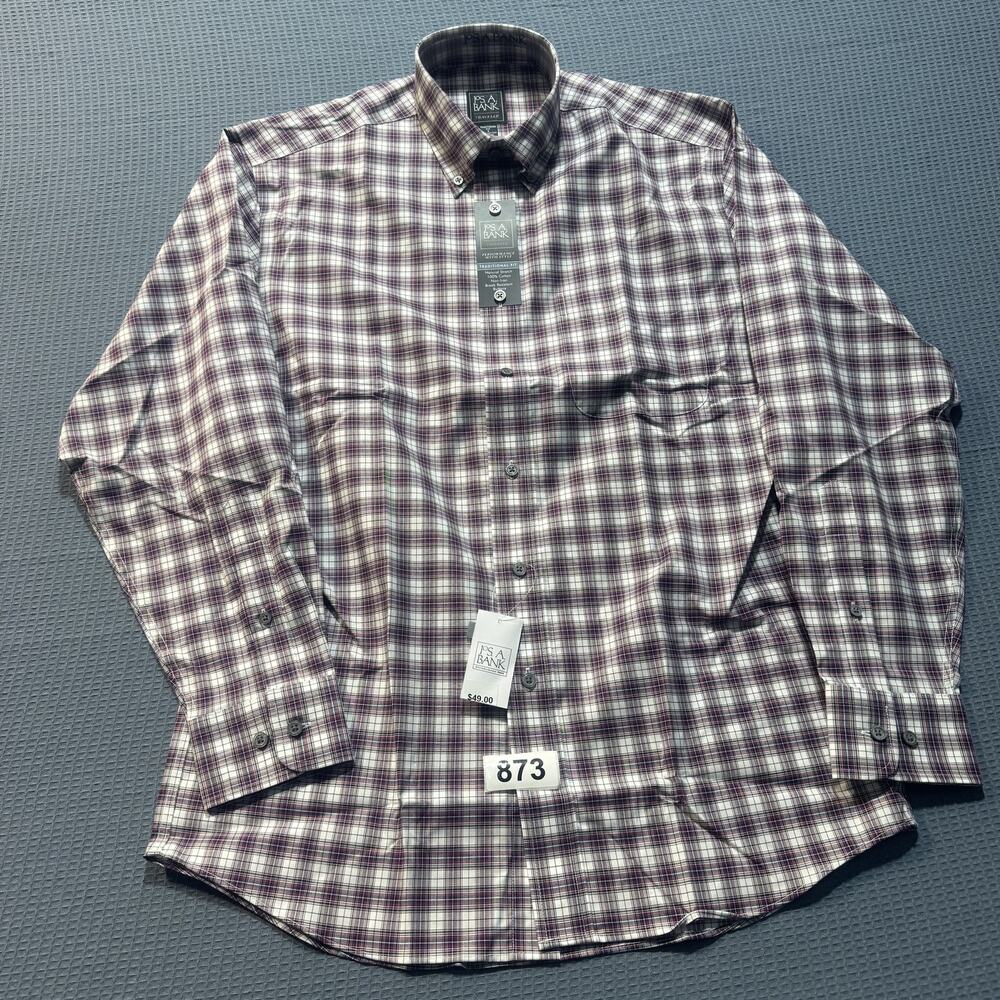 JOS. A. BANK Traveler Natural Stretch Button‎ Shirt Men's Sz S Blue Brand New
